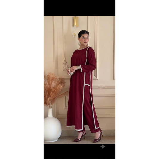 Western style long 2 piece