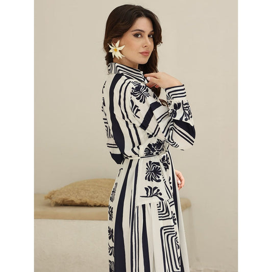 Printed Panel Dress