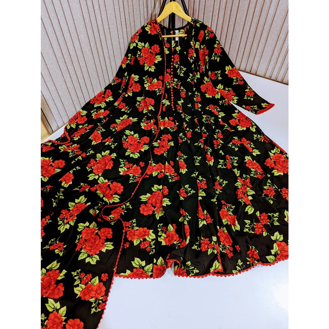 FLORAL PRINTED DUPATTA MAXI