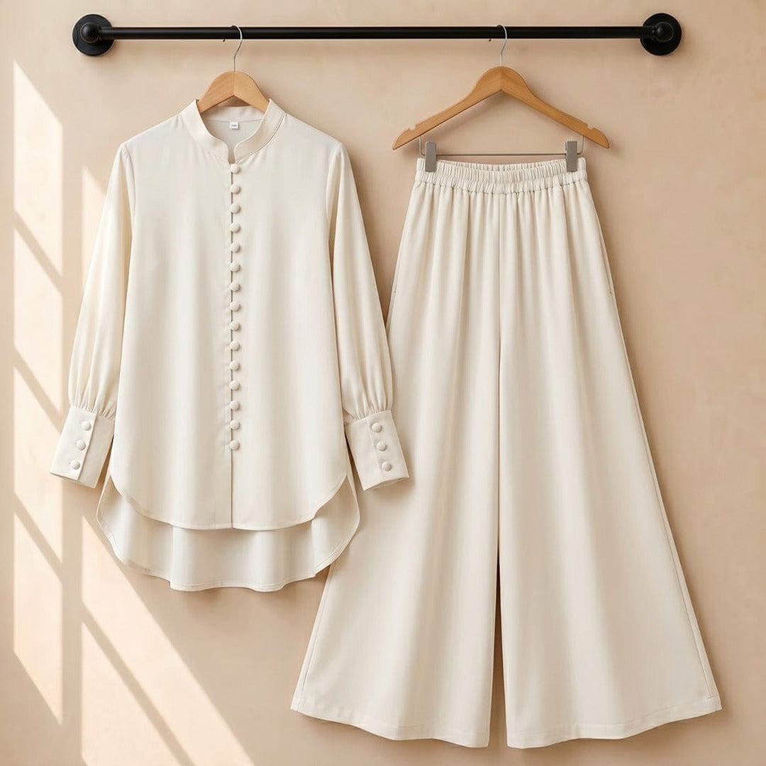 Flapper Button – Premium 2-Piece Georgette Co-Ord Set
