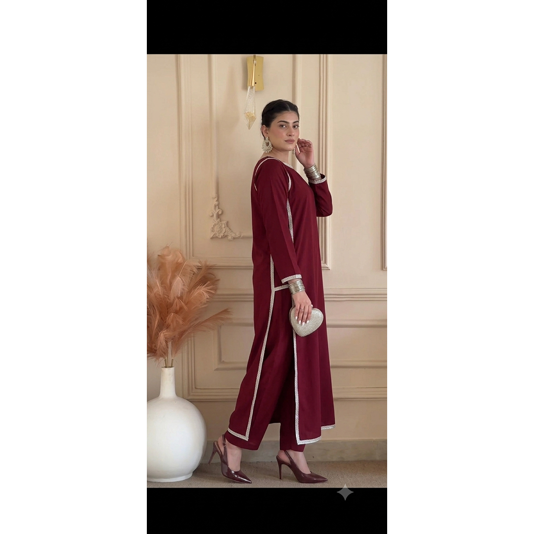 Western style long 2 piece