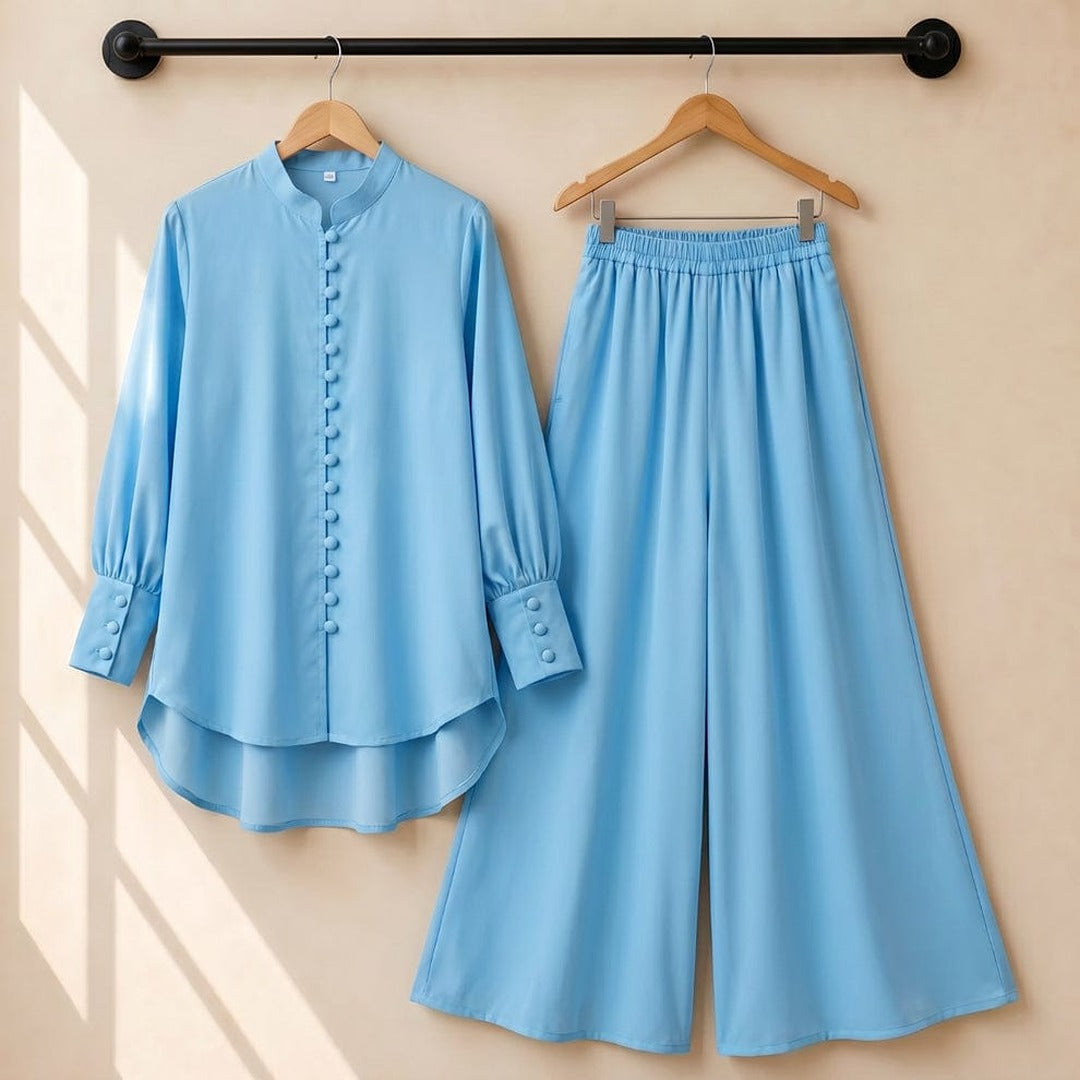 Flapper Button – Premium 2-Piece Georgette Co-Ord Set