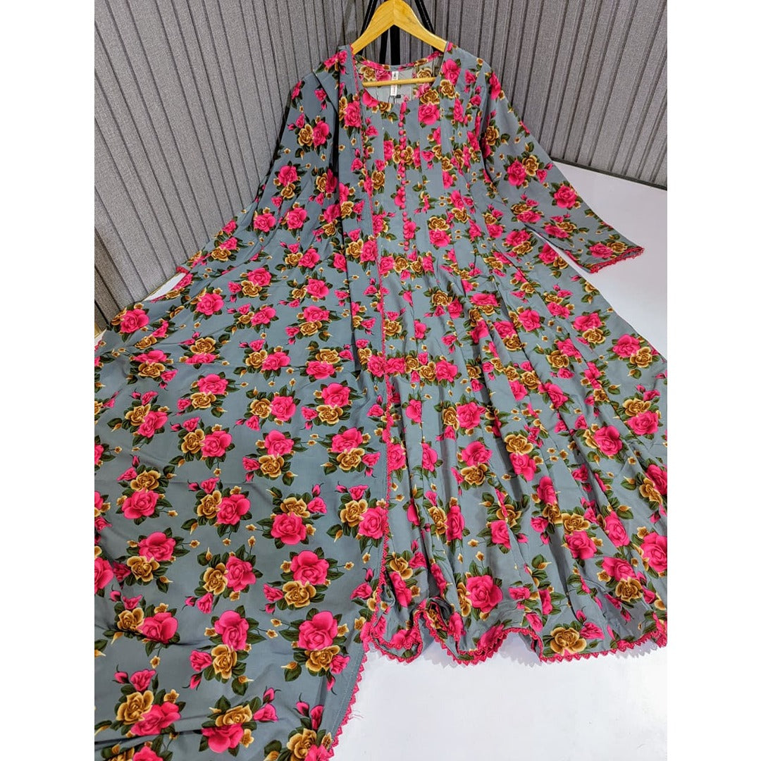 FLORAL PRINTED DUPATTA MAXI
