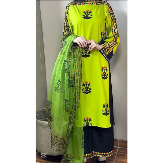 ZEST TRIBAL 3PCS SET WITH CHAFFON DUPATTA