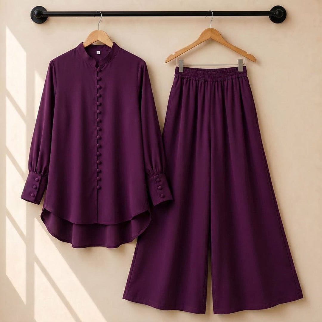 Flapper Button – Premium 2-Piece Georgette Co-Ord Set