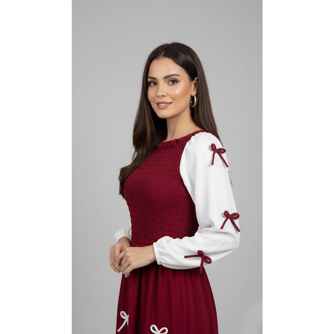 BOW CHARM MAXI DRESS