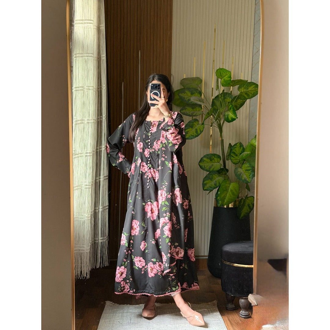 FLORAL PRINTED DUPATTA MAXI