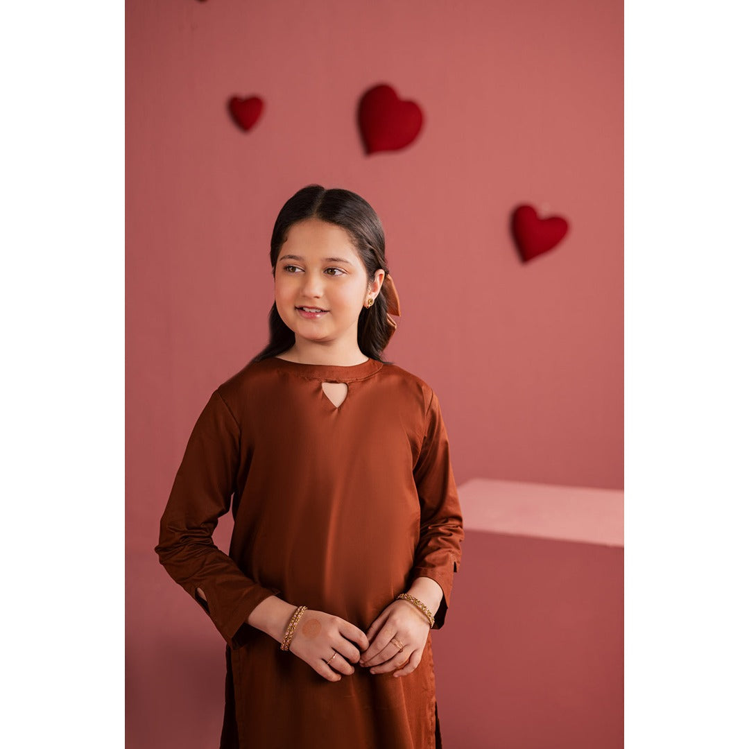 Kids 2PC Solid – Chocolate Brown