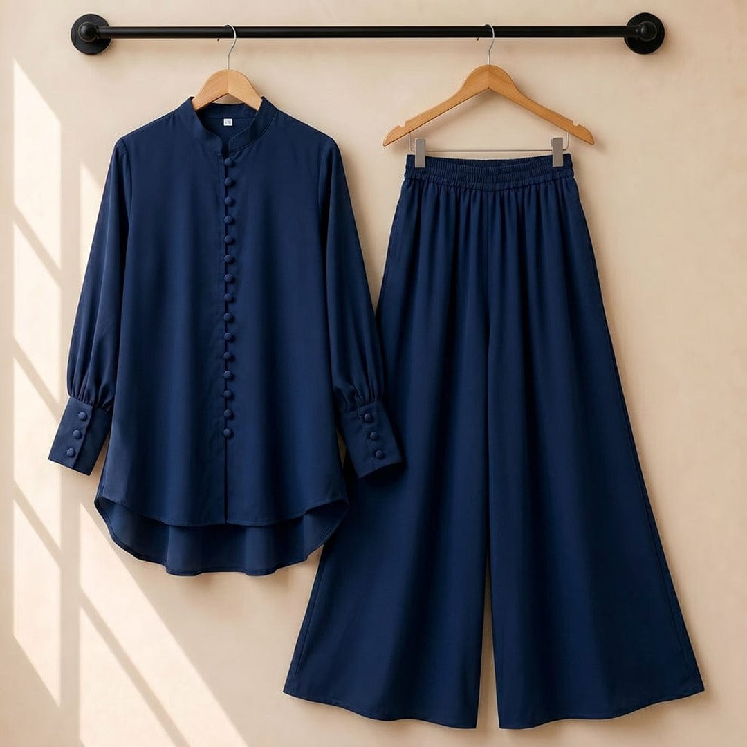 Flapper Button – Premium 2-Piece Georgette Co-Ord Set