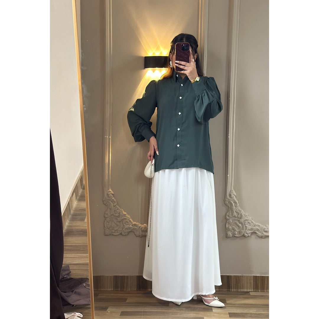 Premium green and white 2 pc