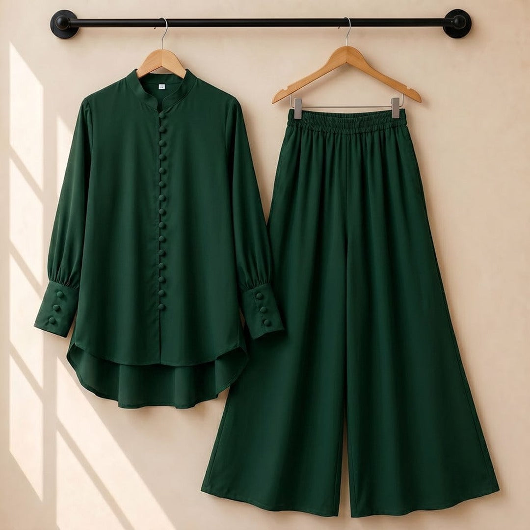 Flapper Button – Premium 2-Piece Georgette Co-Ord Set