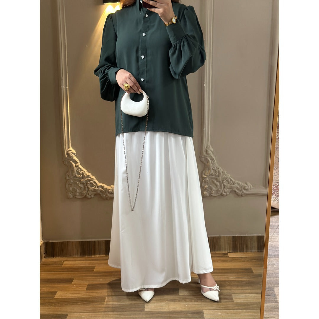 Premium green and white 2 pc