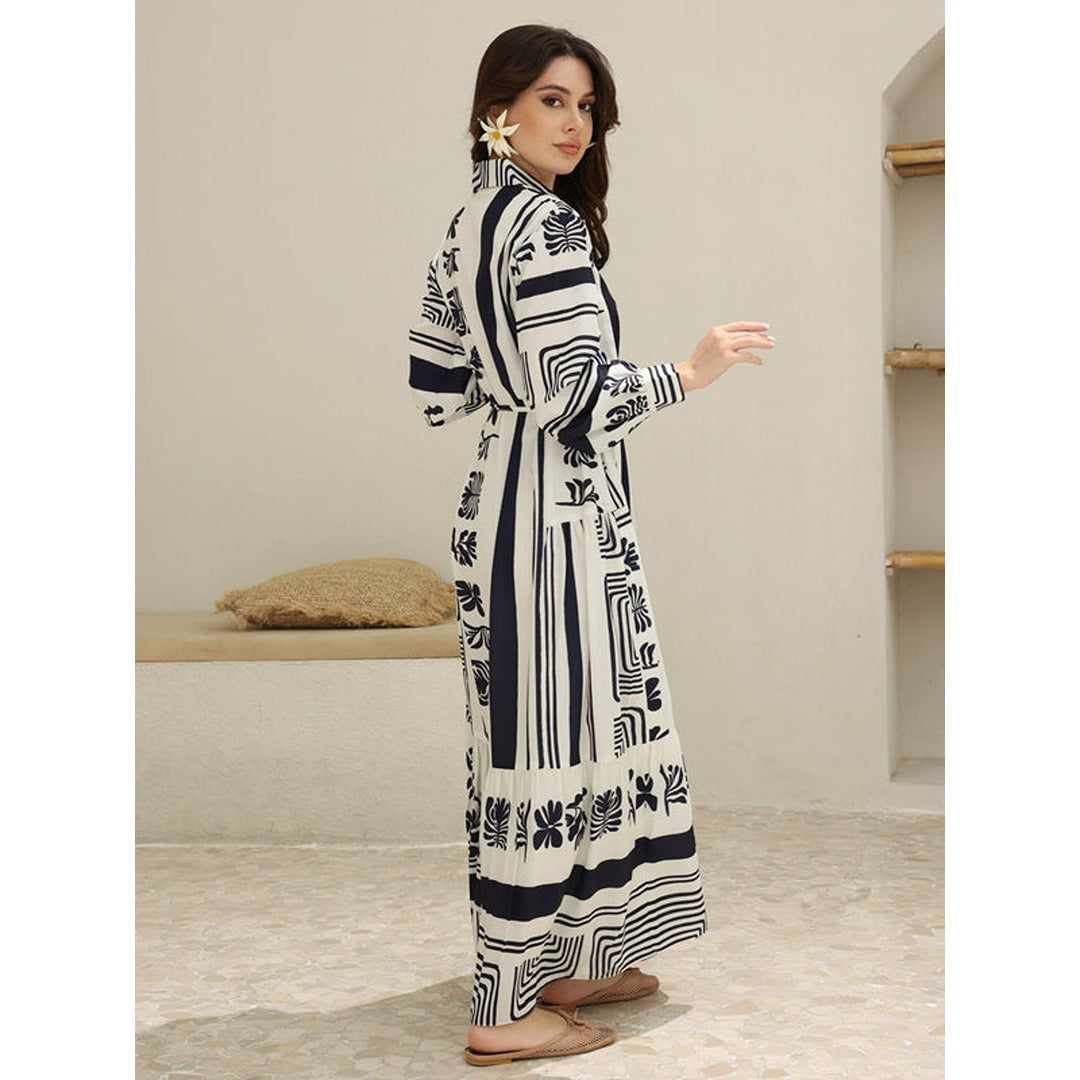 Printed Panel Dress