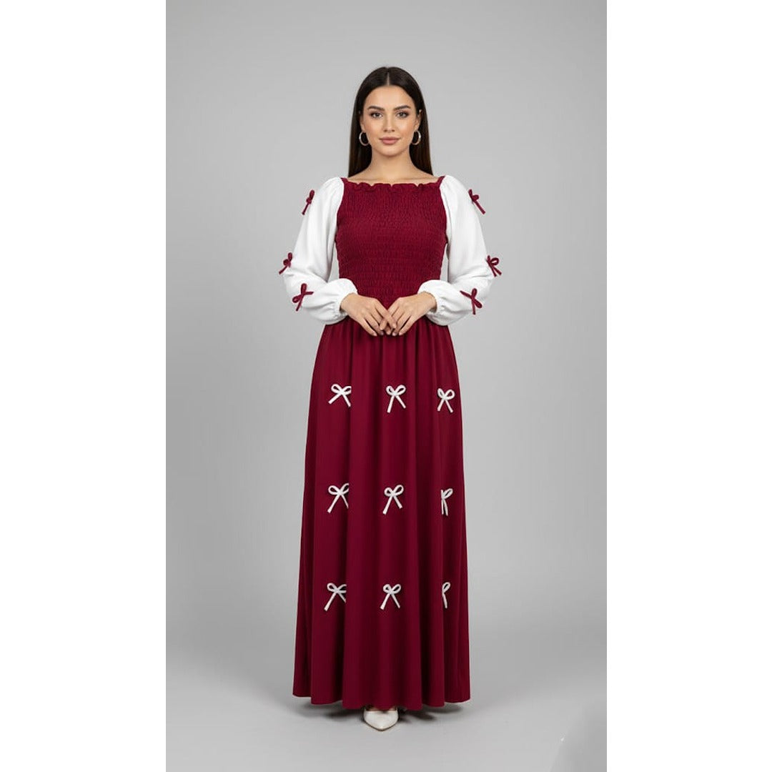 BOW CHARM MAXI DRESS