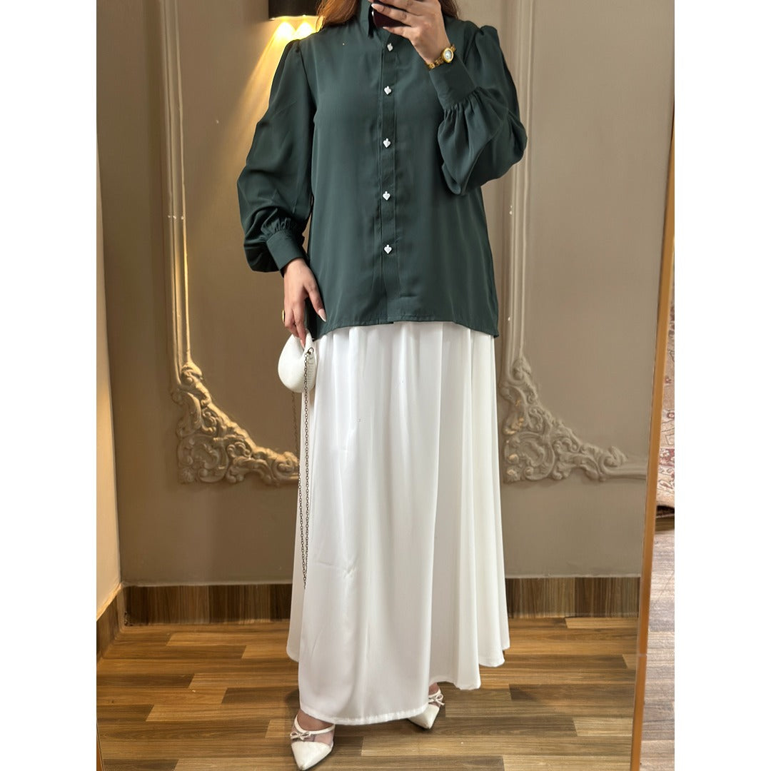 Premium green and white 2 pc