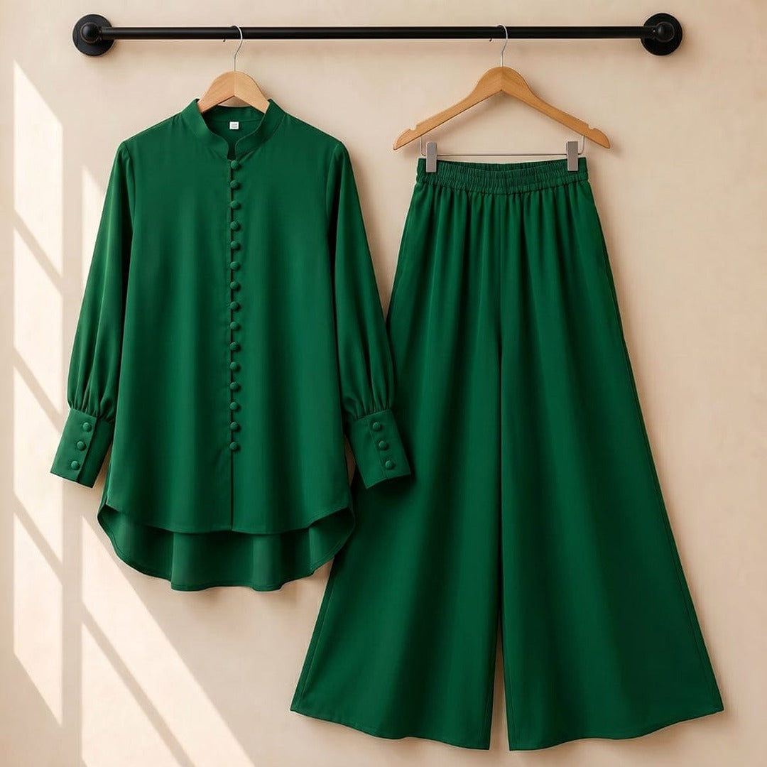 Flapper Button – Premium 2-Piece Georgette Co-Ord Set