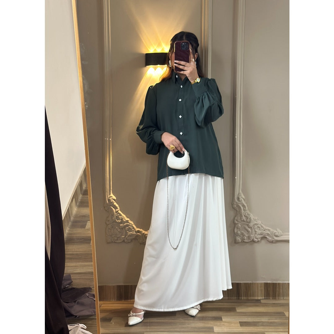 Premium green and white 2 pc