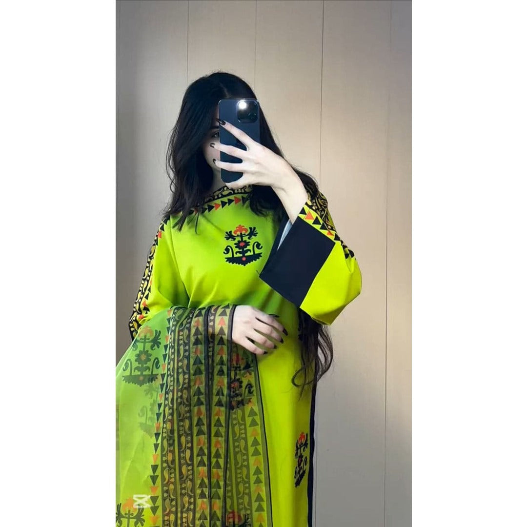 ZEST TRIBAL 3PCS SET WITH CHAFFON DUPATTA